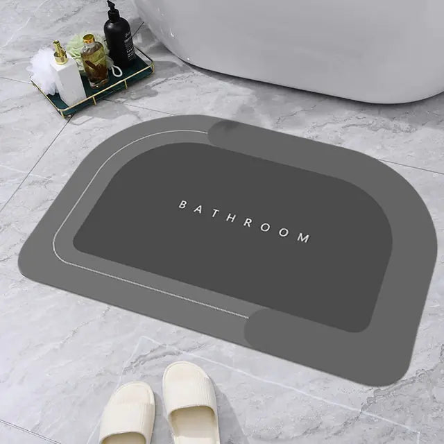 Super Absorbent Bathroom Mat Foot Mats Diatomite Rugs Non-Slip